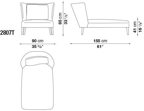 Maxalto Мягкая кушетка из ткани Febo sun-id-1437061 - Вид №4