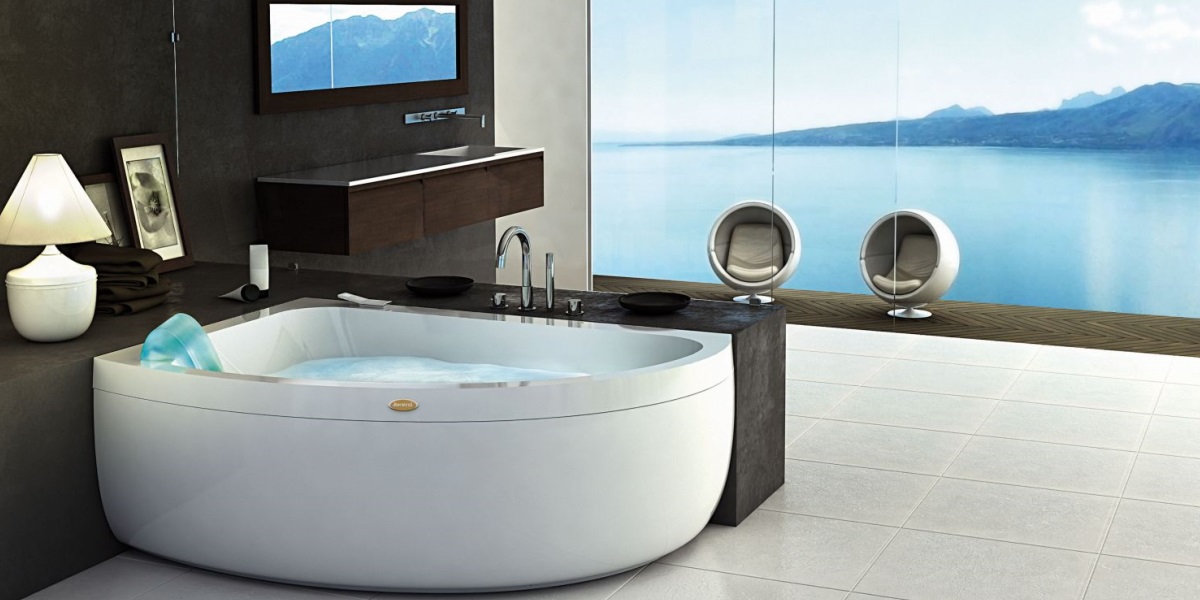 Ванна с гидромассажем "HYDRO FRIENDLY" Aquasoul Offset угловая 9443-604A Sx Jacuzzi 9443604ASX - Вид №1