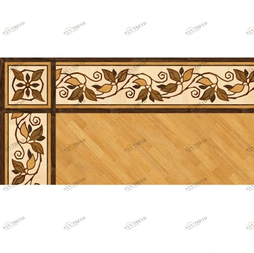 Художественный паркет Da Vinci Паркетный Бордюр 26-133 Дуб Селект (Гладкая) 1000х200 мм 26011133