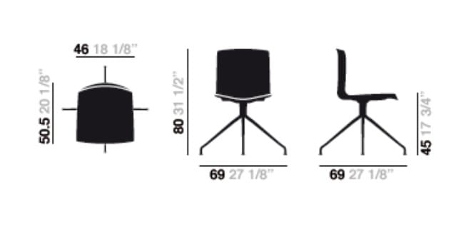 Сани стул с подлокотниками Arper Catifa 46 ARCH-00143138 - Вид №1
