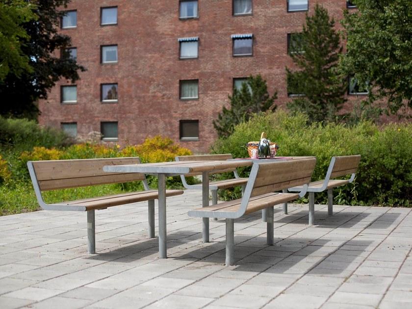 VESTRE Скамейка из дерева с подлокотниками April sun-id-1404637 - Вид №6