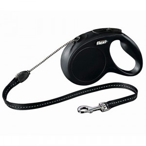 ПР0030976 Рулетка для собак Classic Basic S (до 12 килограммов) трос 5м черная Flexi