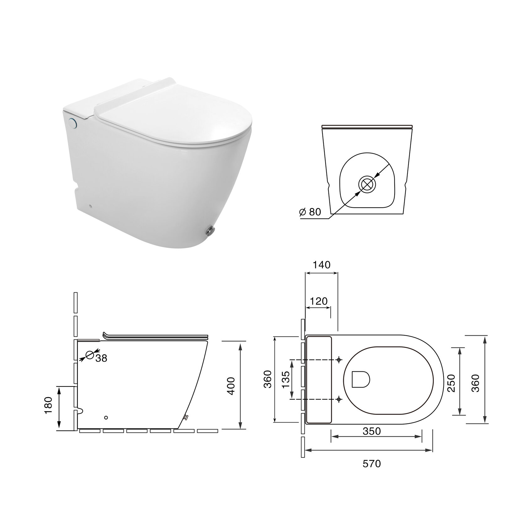 Унитазы приставные SL-5030 SANTILINE  - Вид №4