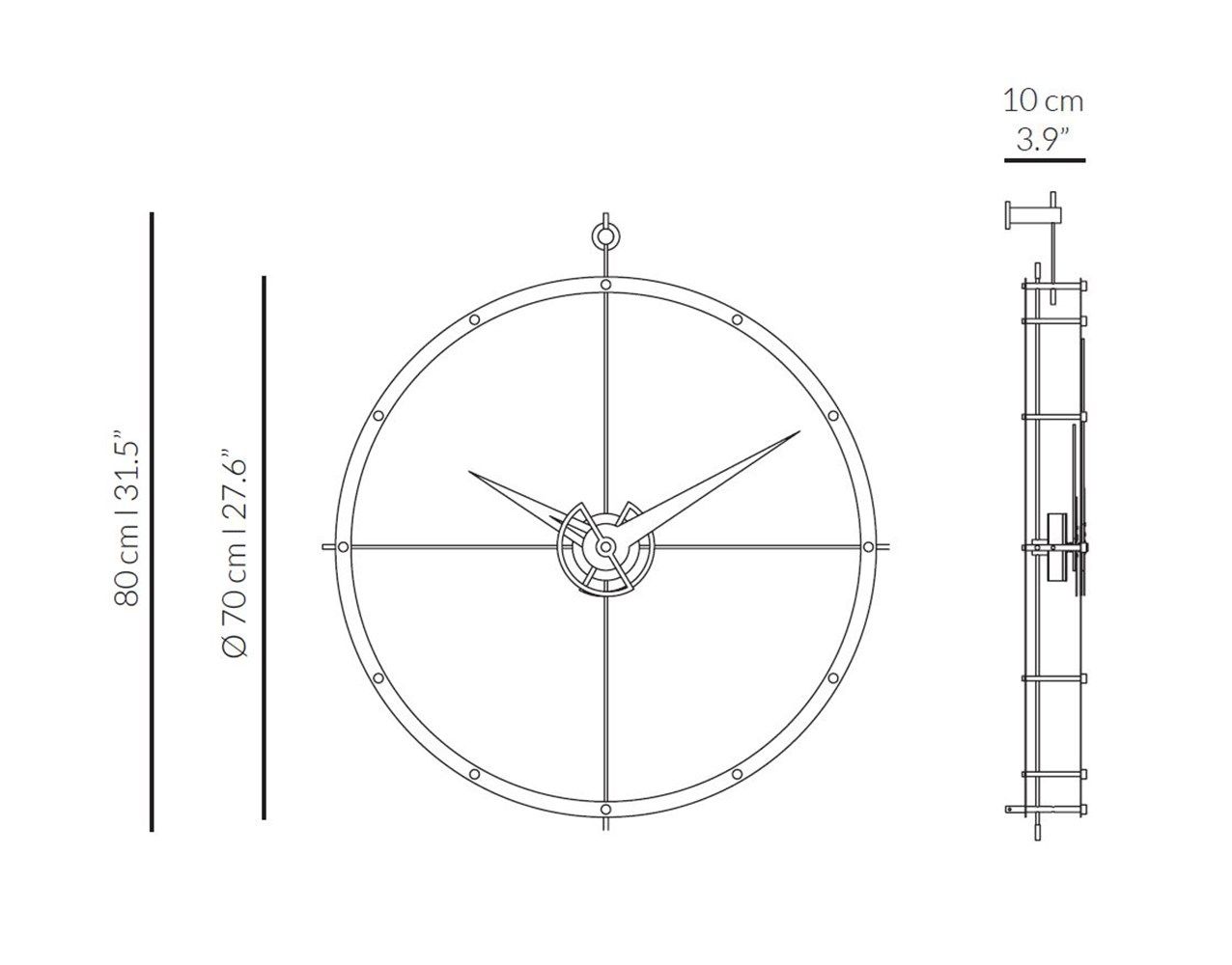 Настенные часы из нержавеющей стали NOMON кольца ARCH-00146973 - Вид №5