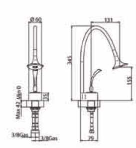 2803200010 Смеситель Bandini Eden Santreyd - Вид №3