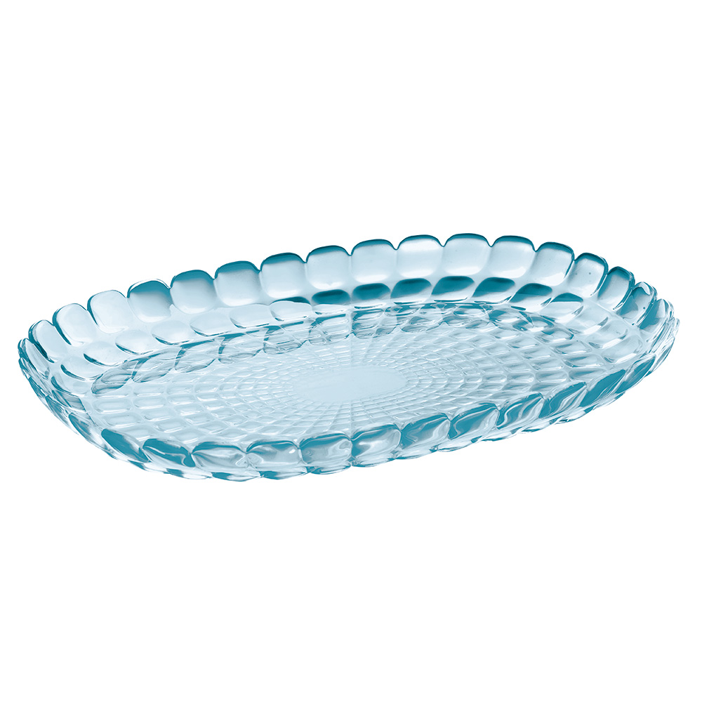 27960181 Блюдо tiffany, 32 см, акрил, голубое Guzzini 