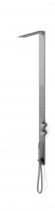 H001+H091  Душевая стойкаВерхняя душевая лейка с противоизвестковой обработкой Душевая система с противоизвестковой обработкой для вертикального гидромассажа ручная лейка FIT гибкий шланг 125 см ПВХ встраиваемый термостатический смеситель для душа, 1/2''