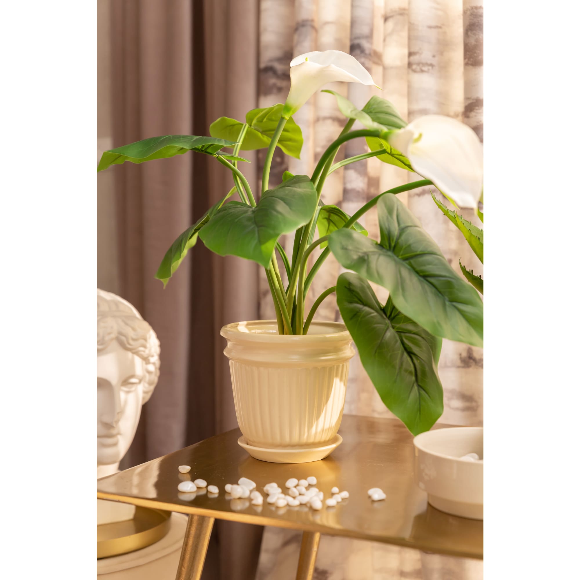 83432954 Горшок цветочный ø22.1 h19.6 см v1.4 л керамика слоновая кость Виктория Santreyd - Вид №2