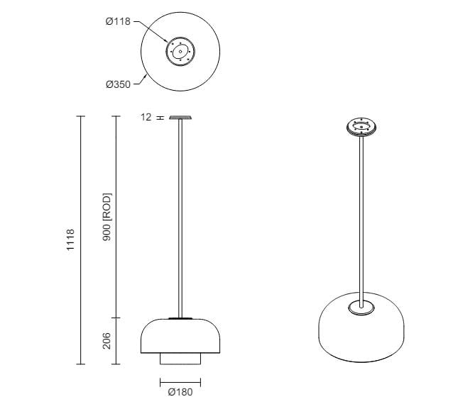 Стеклянный подвесной светильник Articolo Studios Роло ARCH-00123212 - Вид №3