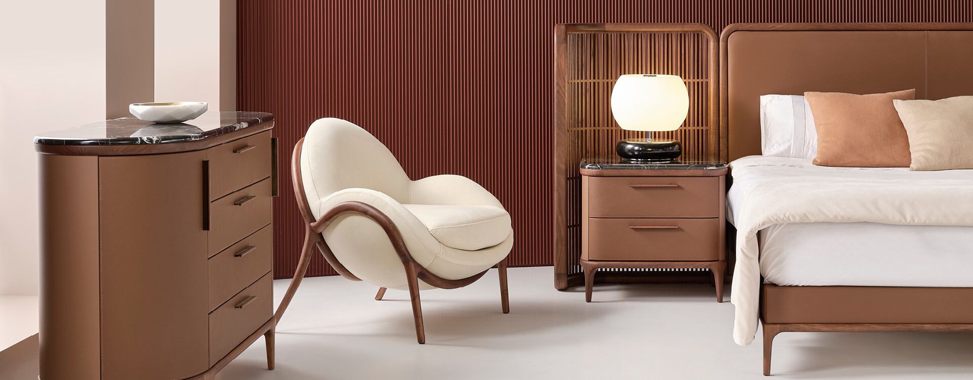 Кожаный комод с мраморной столешницей Mobi Pera ARCH-00109046 - Вид №1