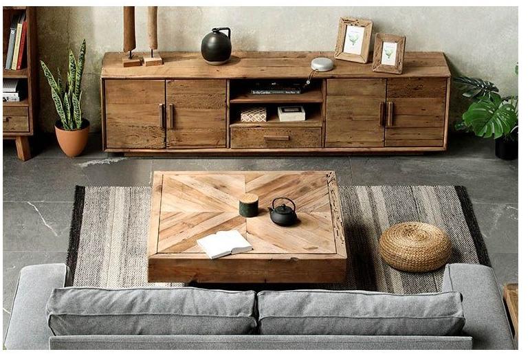 Arrediorg.it® Тумба под ТВ из массива дерева с распашными дверцами Woodside Ah607 tv cabinet  - Вид №3