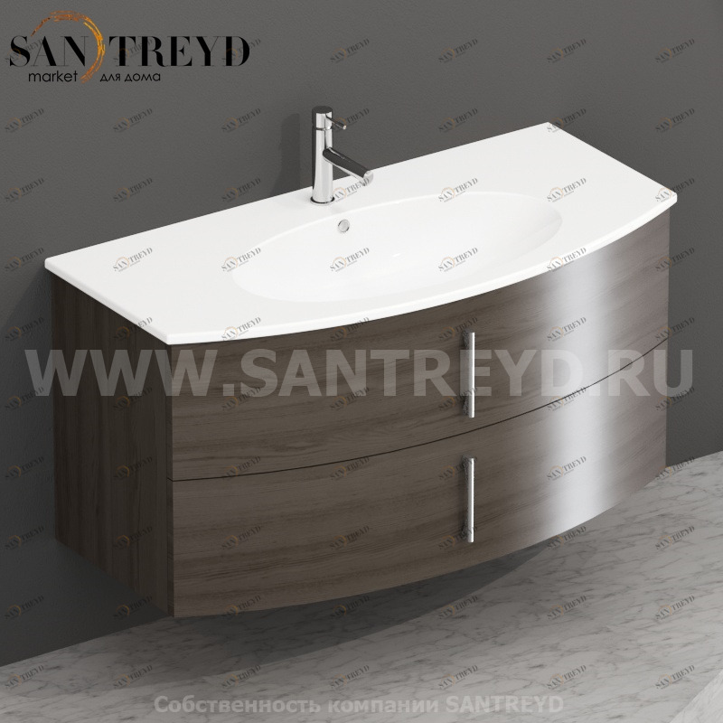 MDMC10Y6161 Тумба с двумя ящиками 100 см коричневая Globo 4ALL Италия Ceramica Globo