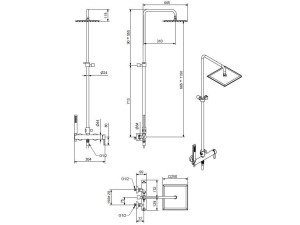Хромированная латунная душевая колонна