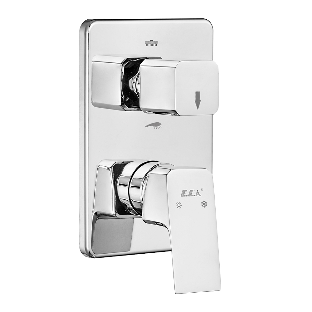 102167205-kde  Смеситель для ванны / душа скрытого монтажа Tiera, монтируемый на поверхность - 2 способа Eca  - Вид №1