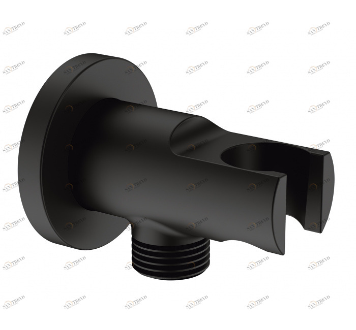 GENEBRE 1946 41 Черный Цилиндрический держатель для душа с разъемом 1/2 " 