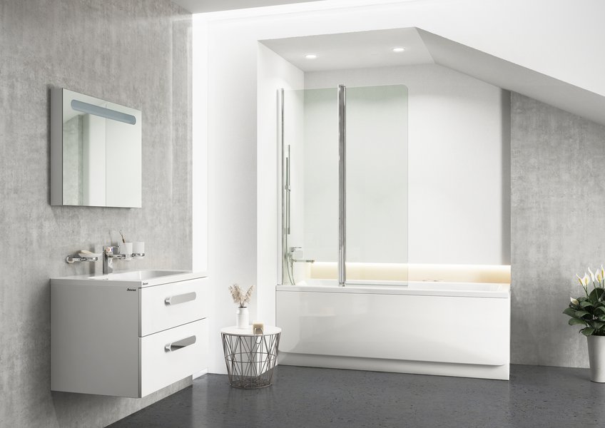 Боковая панель CHROME 75 белая Ravak CZ74130A00 - Вид №10