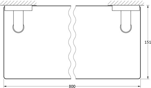AVA 051 Полка 4-х ярусная 80 cm ELLUX Avantgarde - Вид №1