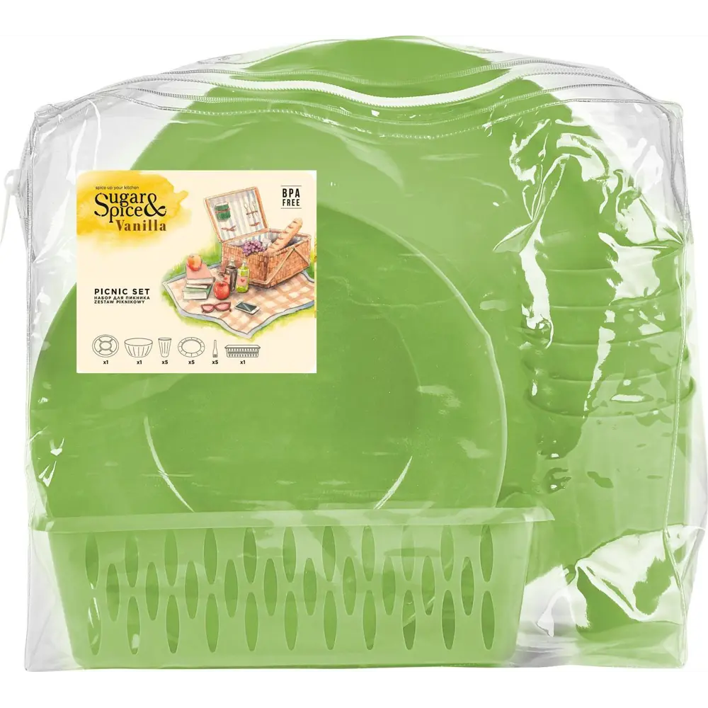 Santreyd Vanilla: Набор для пикника на 5 персон в фисташковом цвете 86870622 STLM-0072264 - Вид №6