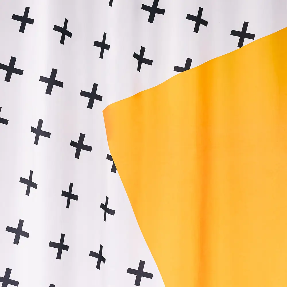 Штора для ванны Moroshka Memphis 180x200 см полиэстер цвет белый/жёлтый STLM-2103889 - Вид №2