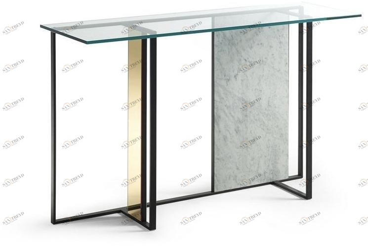 Roche Bobois Консоль из лакированного прямоугольного стекла Trame sun-id-1386254