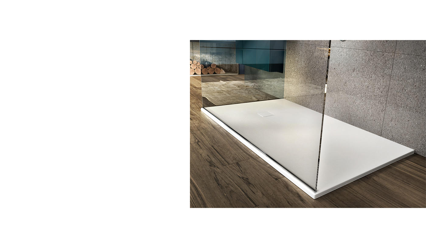 ED-ST04 Edone поддон для душа Ena ENA со стальным сливом квадратного сечения в стандартной комплектации, опционально квадратный слив того же цвета  - Вид №2