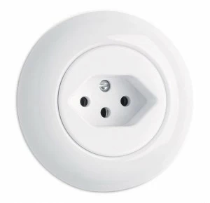 THPG Швейцарская одинарная розетка из фарфора  100873