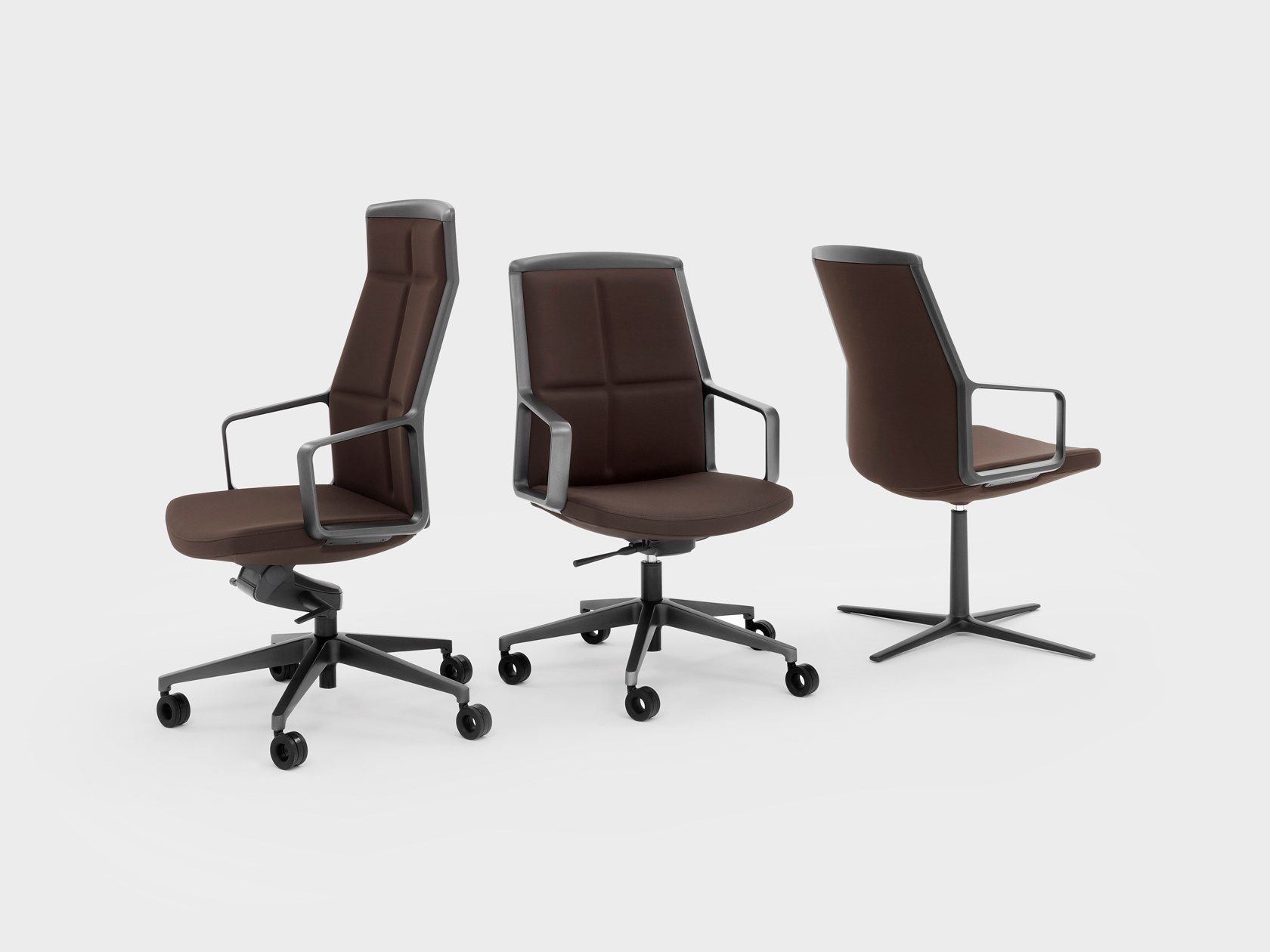 Кожаный поворотный операционный офисный стул с подлокотниками Viganò Adele ARCH-00076026 - Вид №1