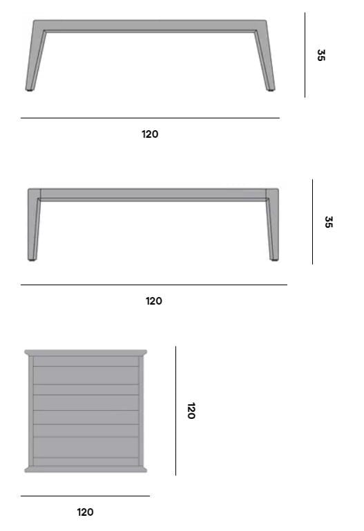 Низкий квадратный стол из тикового дерева MANUTTI Sunrise ARCH-00130715 - Вид №5