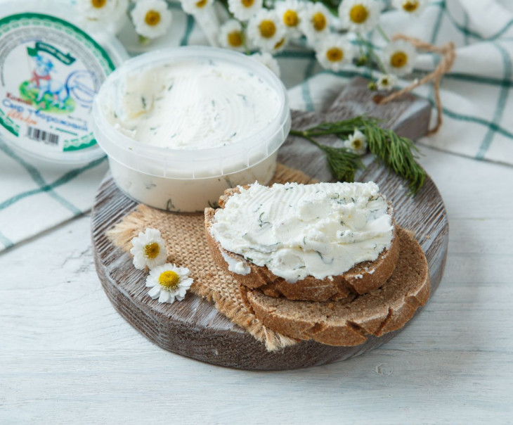 3544 Козий сыр творожный "Шевре" с укропом Вкусляндия  - Вид №3