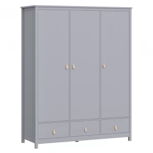 Шкаф распашной серый трехстворчатый Wood ELLIPSE ELLIPSE WOOD 00-3951345 Серый
