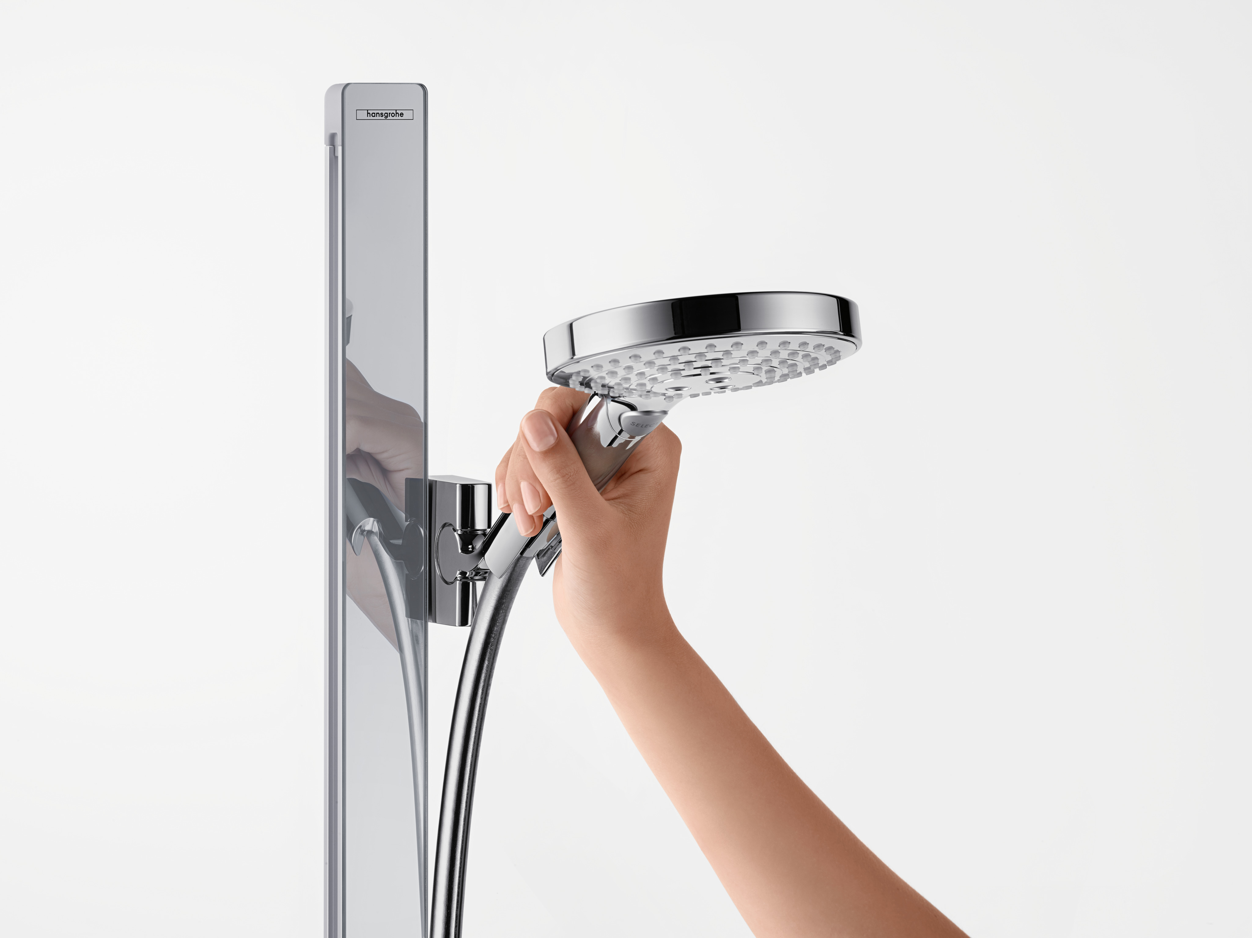 27649400 Raindance Select S Душевой набор 120 3jet EcoSmart 9 л / мин со штангой 90 см и мыльницей Hansgrohe  - Вид №4