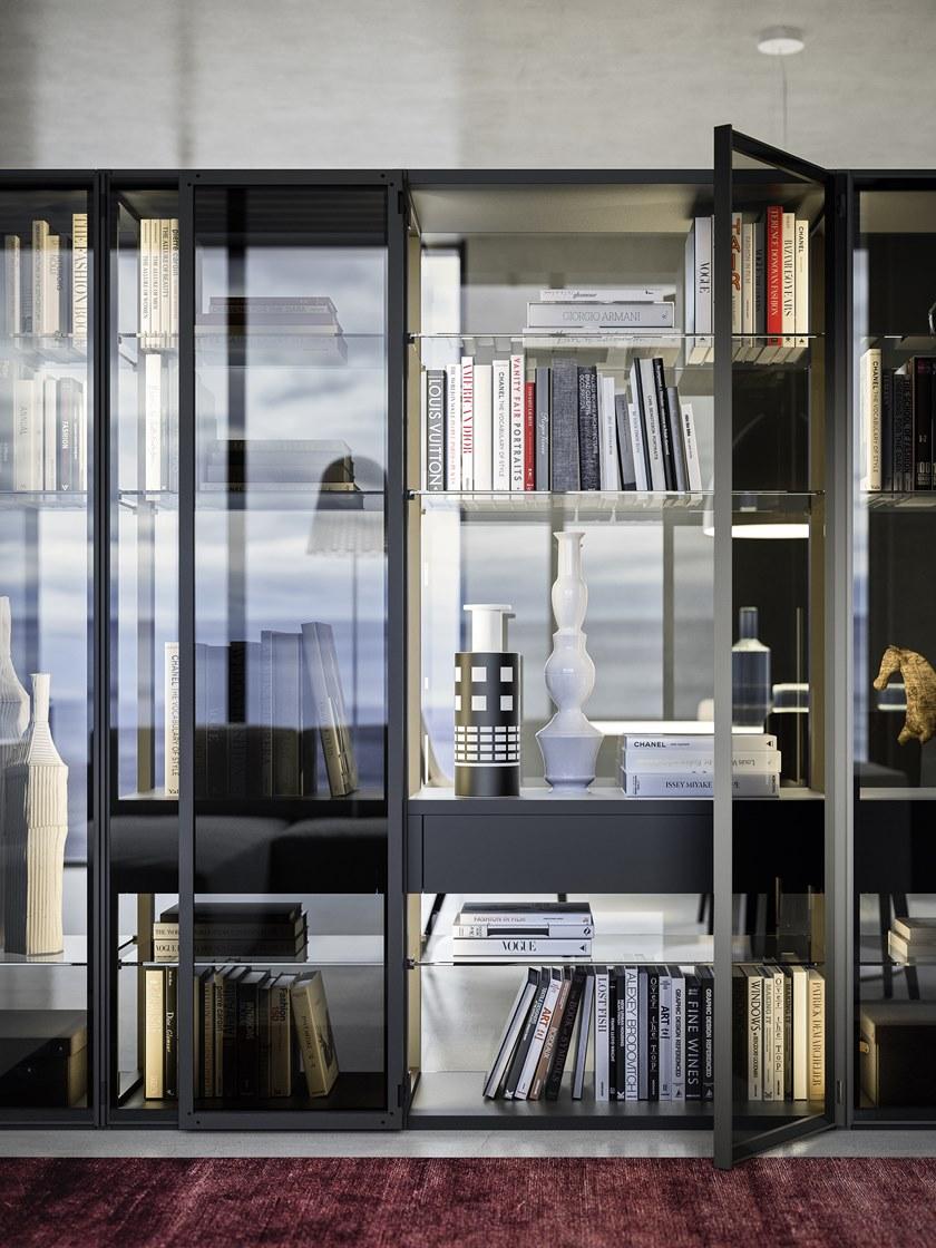 JESSE Книжный шкаф из закаленного стекла с подсветкой sun-id-1391810 - Вид №2