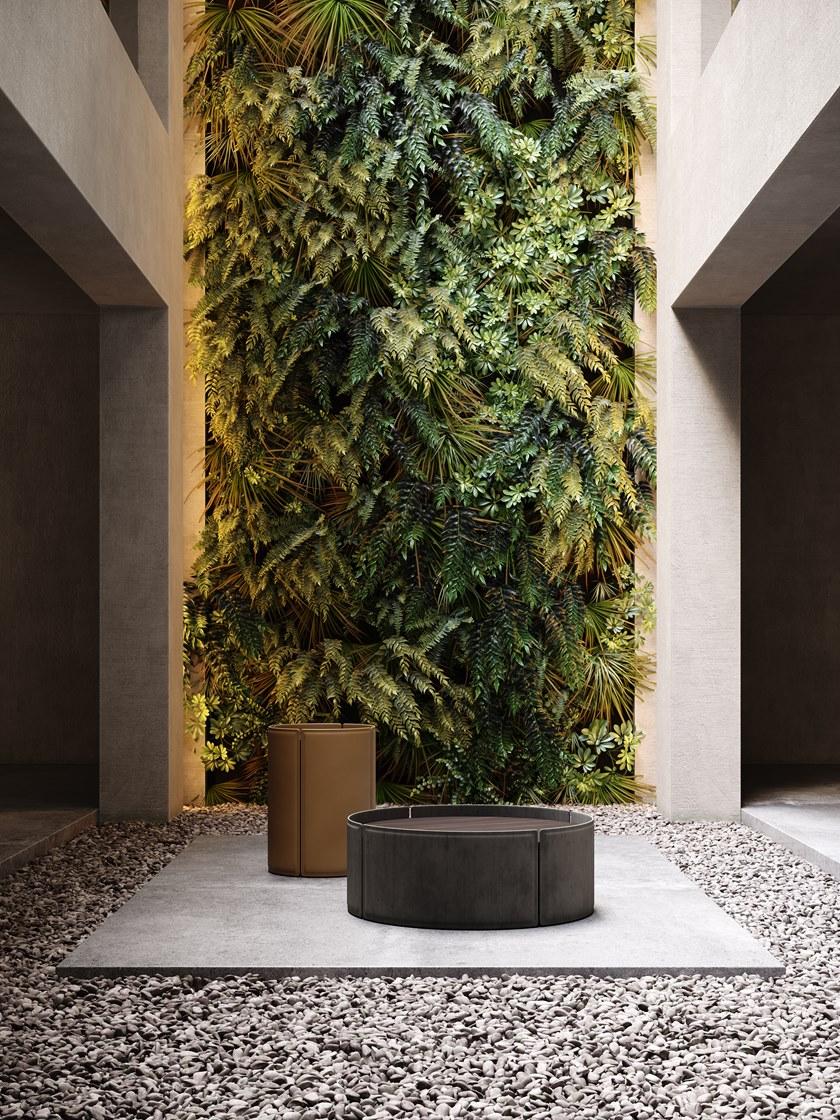 Domkapa Низкий круглый бархатный журнальный столик sun-id-1380527 - Вид №3