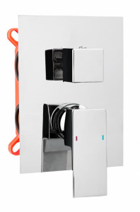 01BOL351CR AQG Bold, встраиваемый смеситель для душа на 2 выхода, с дивертером, цвет хром