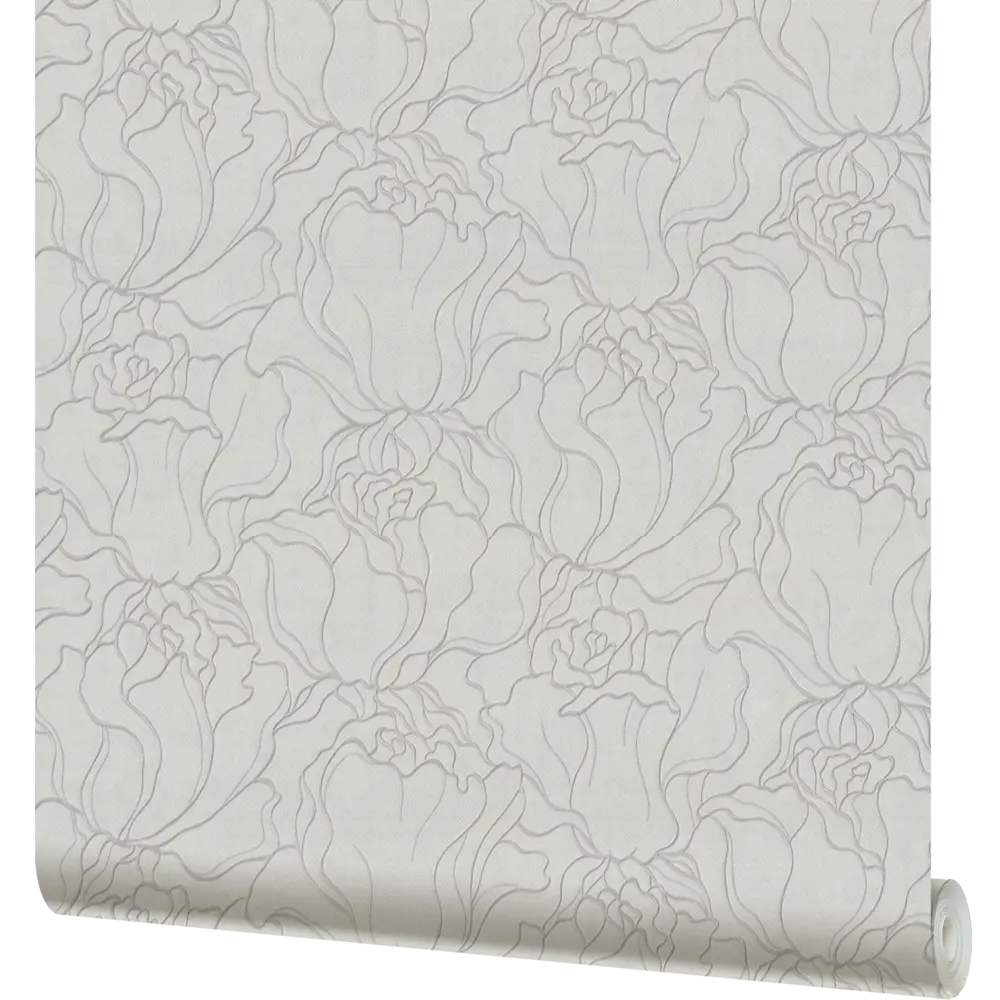 Обои флизелиновые Московская Обойная Фабрика Розы серые 1.06 м 4130-5 РозыОстин STLM-2034666
