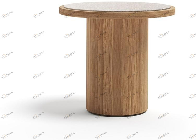 Atmosphera Круглый садовый столик из тика Frisbee Fr.sr