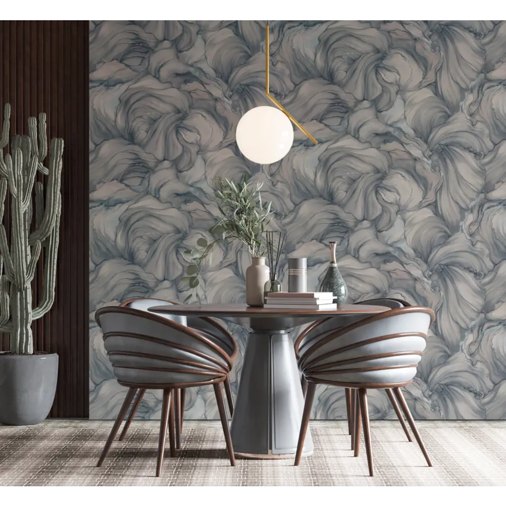 Флизелиновые обои АРТЕКС Vodoley серые с влагостойким покрытием 89370872 STLM-1376508 - Вид №3