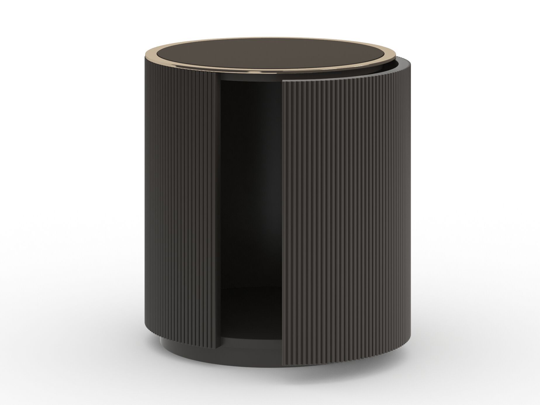 Высокий деревянный круглый журнальный столик с отсеком для хранения Caracole Love ARCH-00075714 - Вид №5