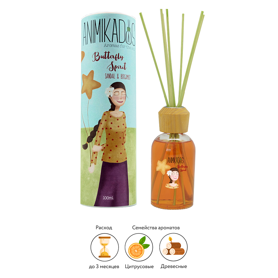 MK100NSAMGB Диффузор ароматический , animikados, butterfly spirit, 100 мл Ambientair  - Вид №2