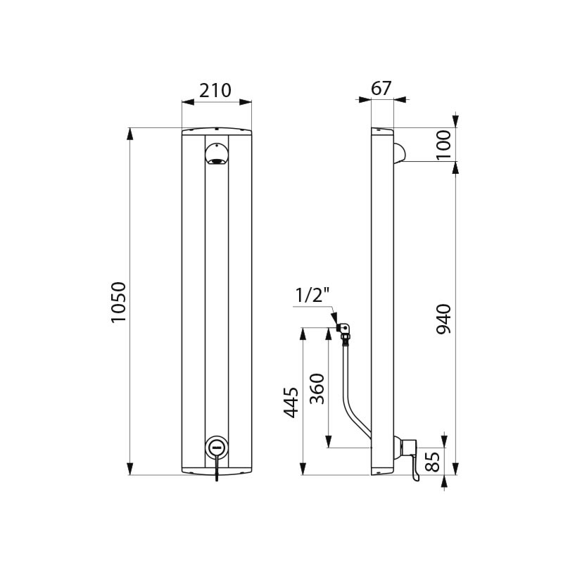 H9634 Душевая панель SECURITHERM DELABIE  - Вид №1