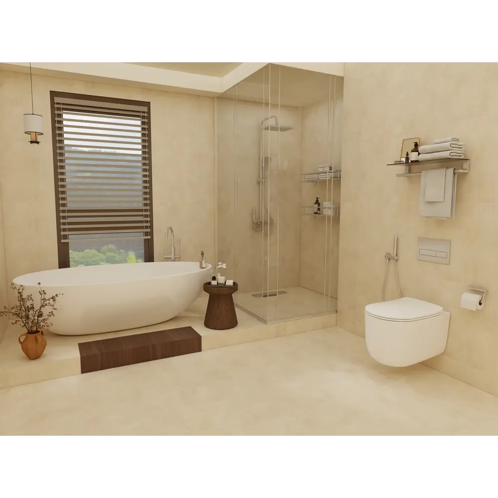 Глазурованный керамогранит Duna Sandy Stone Cream 60x120 см 1.44 м² лаппатированный цвет бежевый STLM-2199752 - Вид №2