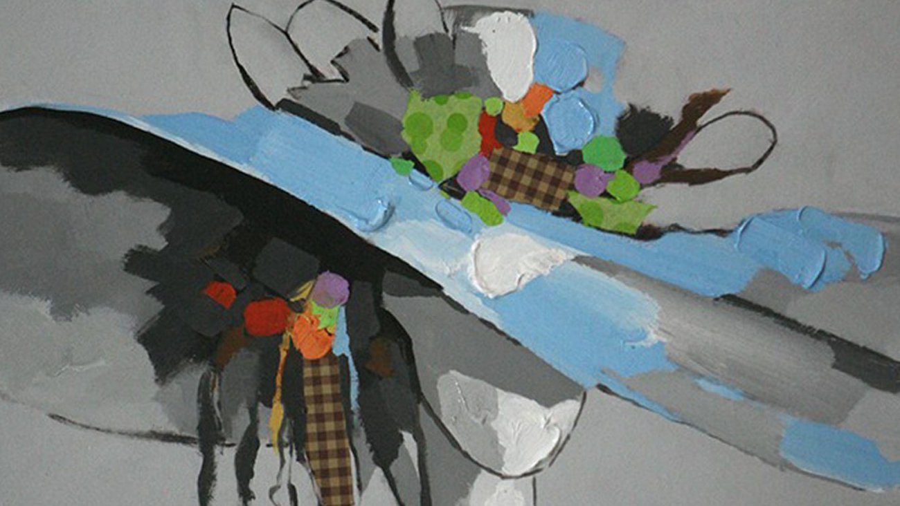 Картина на холсте 100х100 см "Мадемуазель" EVENHOME КАРТИНЫ МАСЛОМ 129838 Бежевый;серый;синий;черный;разноцветный  - Вид №2