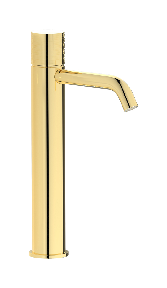 Высокий смеситель для раковины на 1 отверстие в комплекте с донным клапаном WE ARE IB vn407rs Pale Gold Vinile