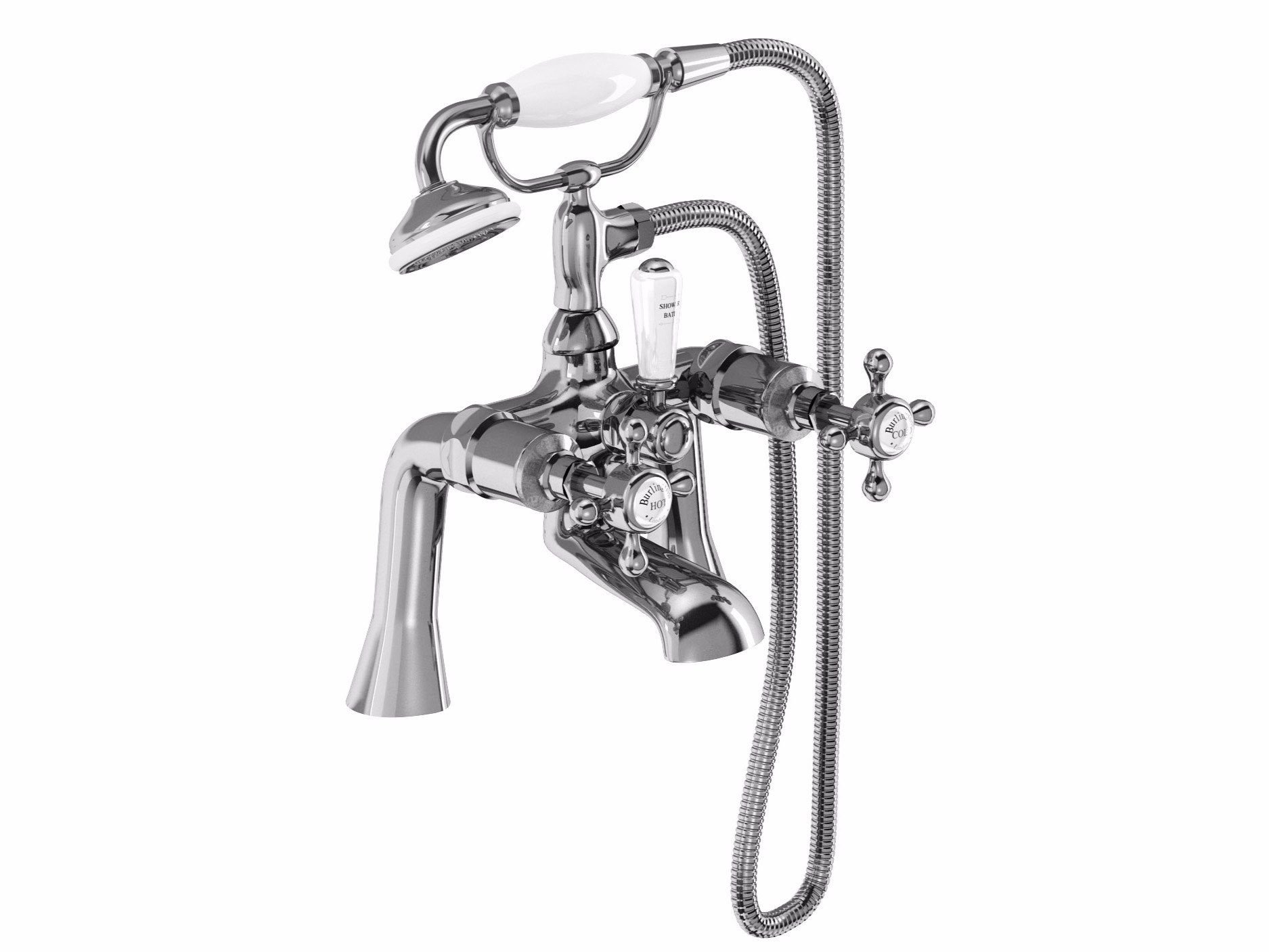 Смеситель для ванны с 2 отверстиями и ручным душем Burlington STAFFORD ARCH-00042381 - Вид №1