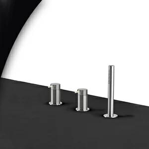 Смеситель для ванны матовая сталь с серой ручкой Toki Radomonte TKI14SCIL29