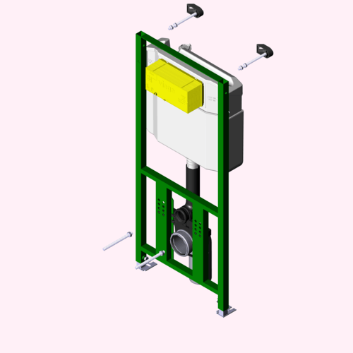 Системная техника  Viegaswift, Steptec, Viega Eco Plus, Viega Mono, панели смыва и принадлежности  T3 Viega Eco Plus  Элементы для унитазов VIEGA 660 321 Модель 8161.93 Santreyd  - Вид №3