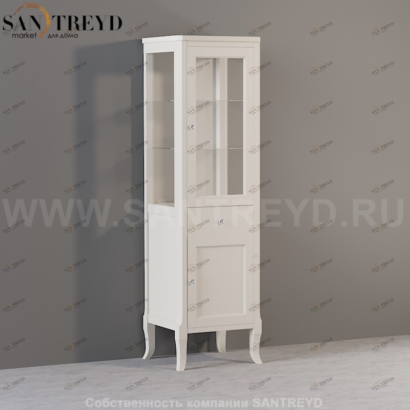 731530 Шкаф витрина, высота 160,5 см, ширина 46,5 см. Retro Kerasan