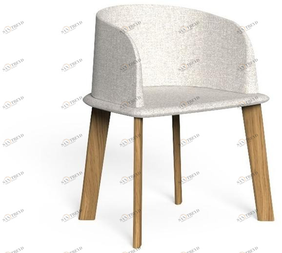 Talenti Мягкое кресло из ткани в современном стиле Cleo teak Cleppz