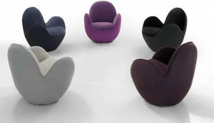 Roche Bobois Вращающееся кресло из ткани с подлокотниками