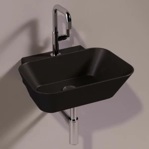 WA08NEROMATT Подвесная раковина настенная прямоугольная Simas  черная